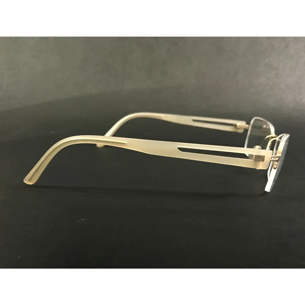Rodenstock Eyeglasses Frames R4890 C Matte Gold Nude Rimless Rectangle 52-17-135